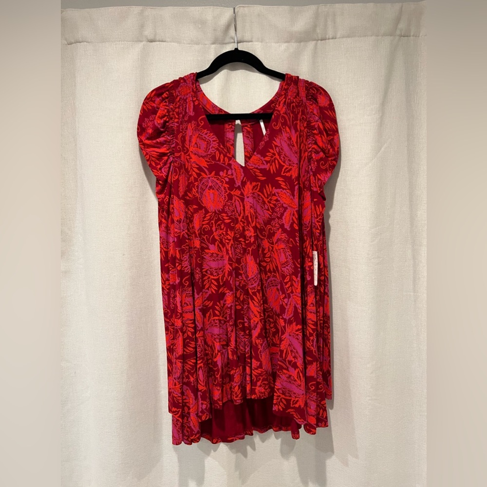 Free People Floral Tunic Mini Dress
